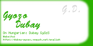gyozo dubay business card